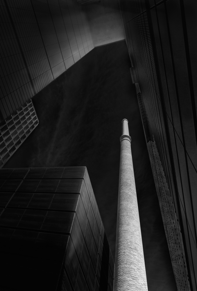 Geometric Urban Tower by Olavo Azevedo — canvas wall art