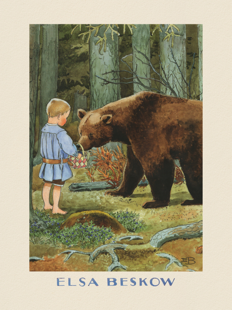 Mors Lilla Olle by Elsa Beskow — canvas wall art