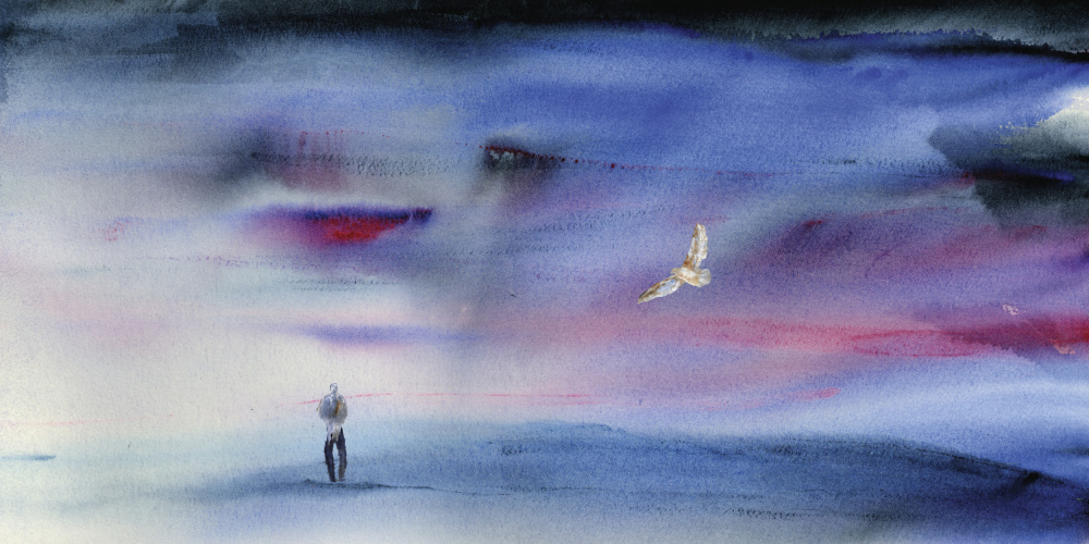 Dreamy Twilight Flight by RodMacIver — canvas wall art