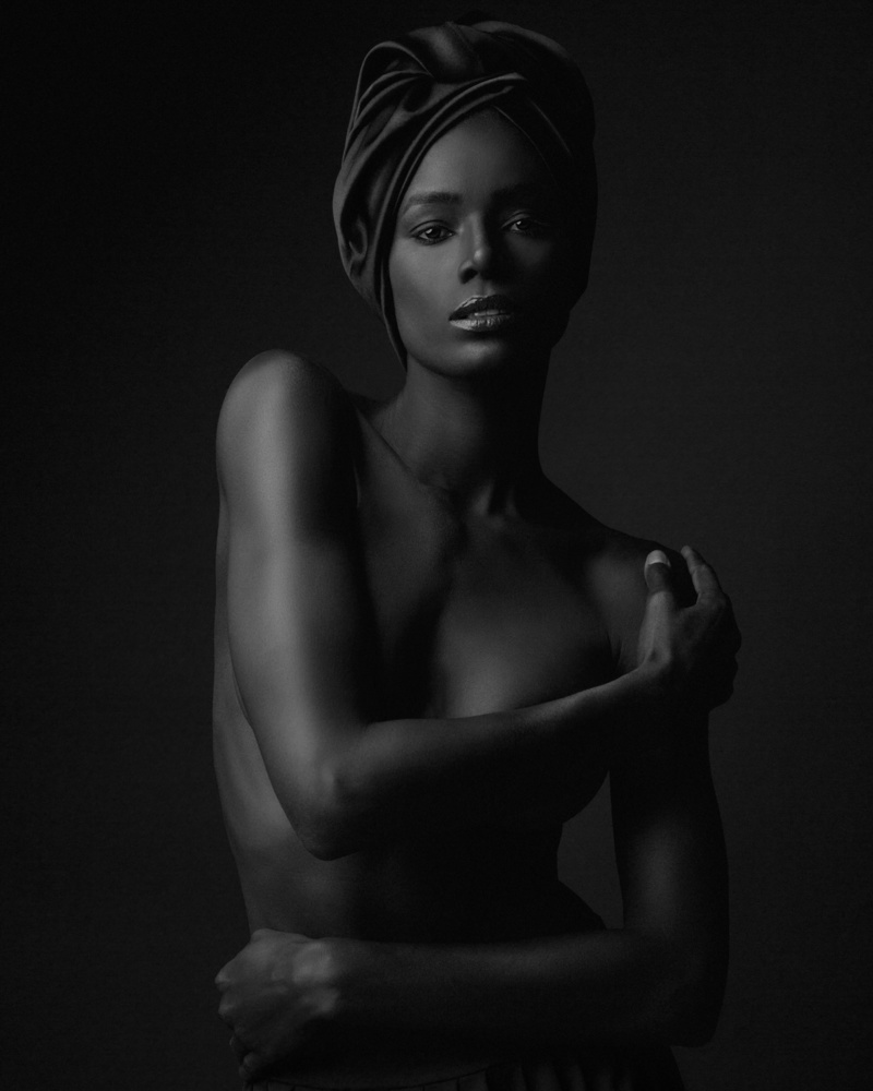 Graceful Dark Portrait by Anderson Diaz — canvas wall art