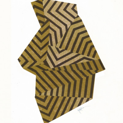 Golden Chevron Illusion