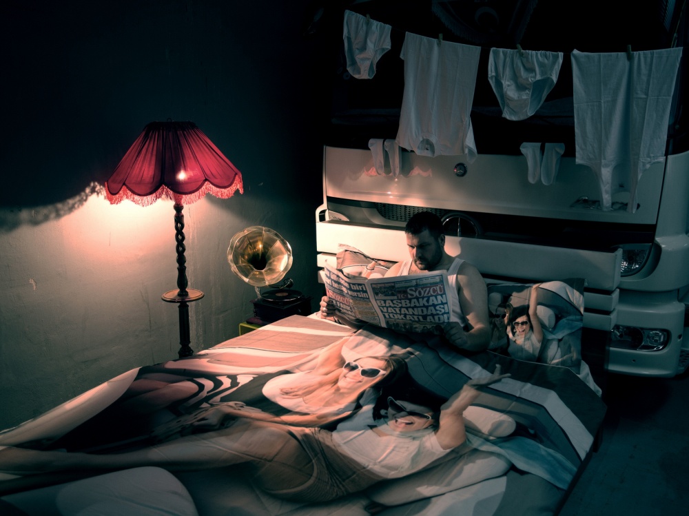 Bus Bedroom Reading by ihyabozkurt — canvas wall art