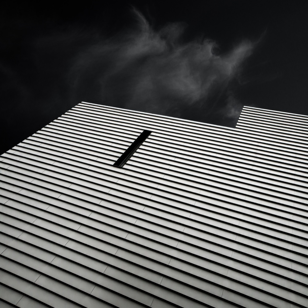 Stark Architectural Sky by Gilbert Claes — canvas wall art