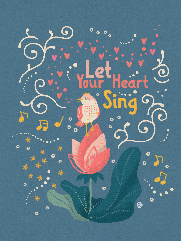 Let Your Heart Sing by Aia Ueno — canvas wall art