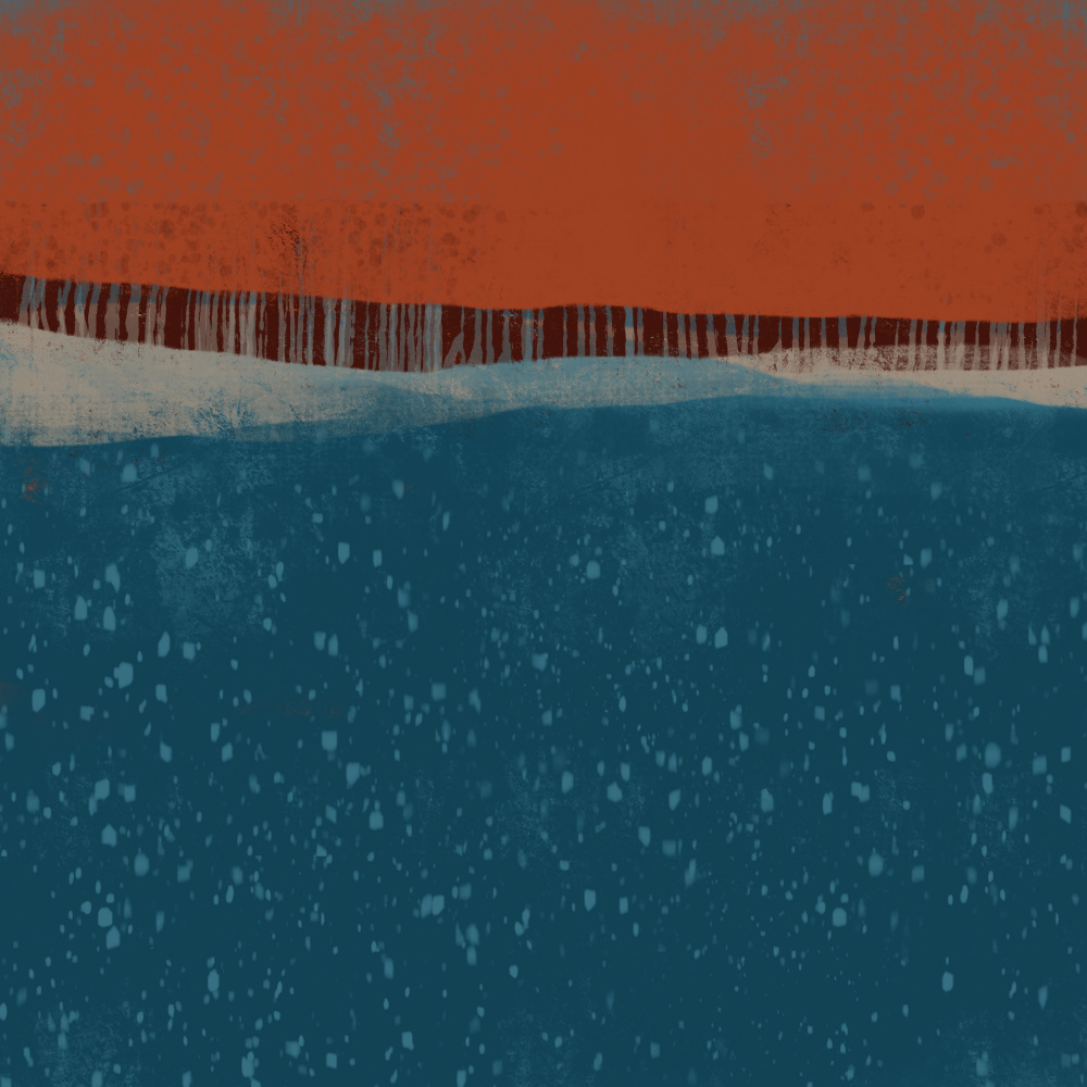 Abstract Forest Waters by MANSI SAXENA — canvas wall art