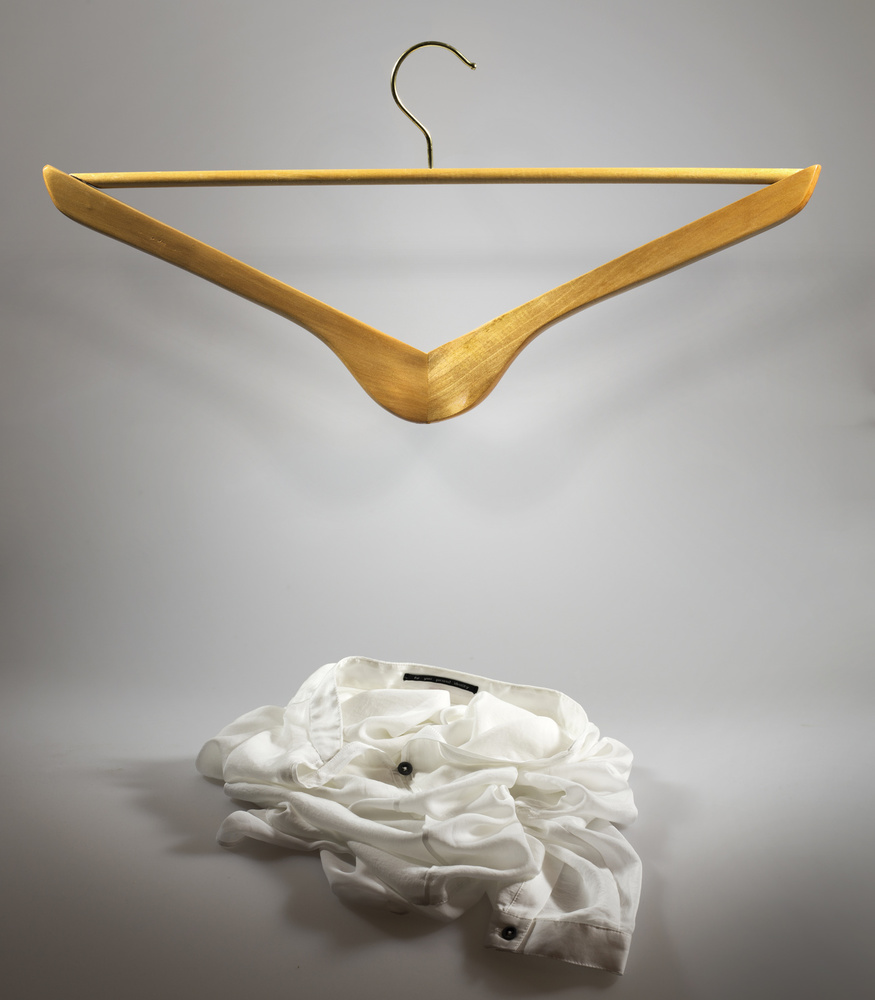 Elegant Hanger White Shirt by Wieteke de Kogel — canvas wall art