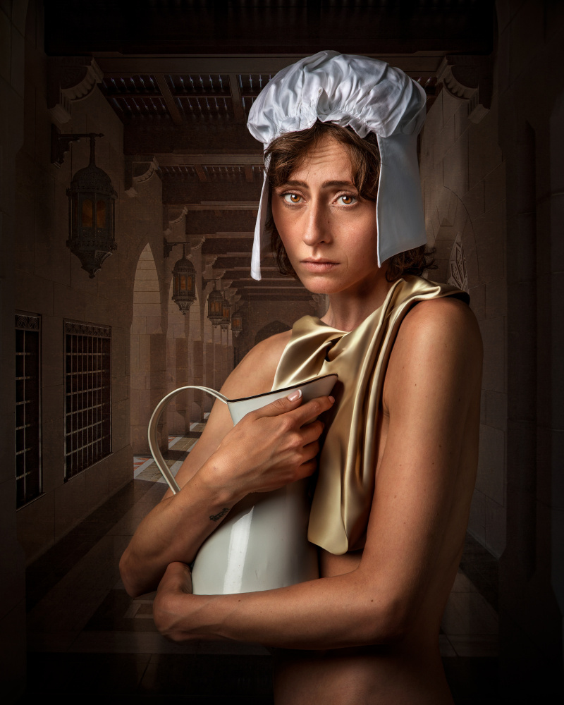 Historic Woman with Pitcher by Kieran O Mahony AIPF — canvas wall art