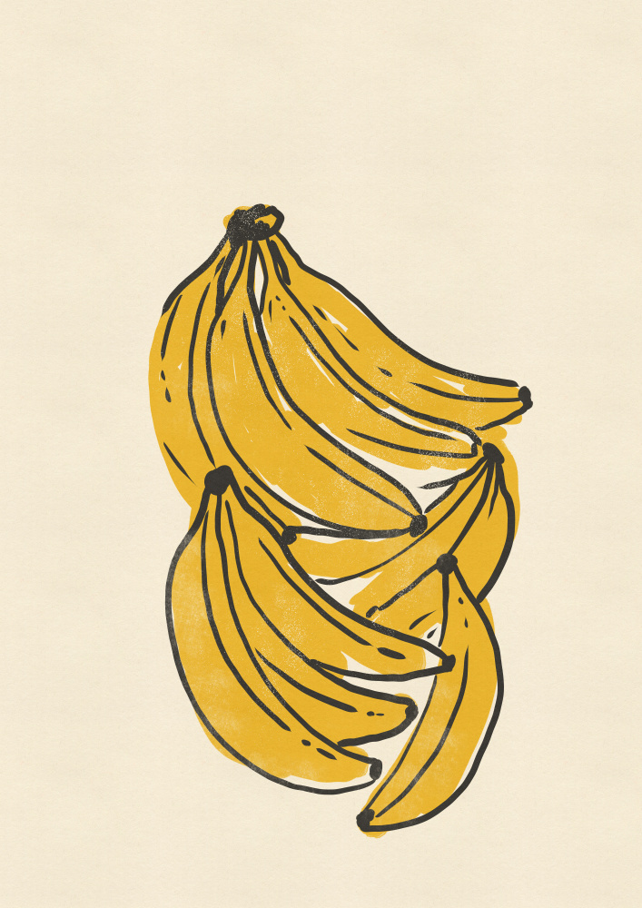Yellow Banana Bunch by Nicholas — canvas wall art
