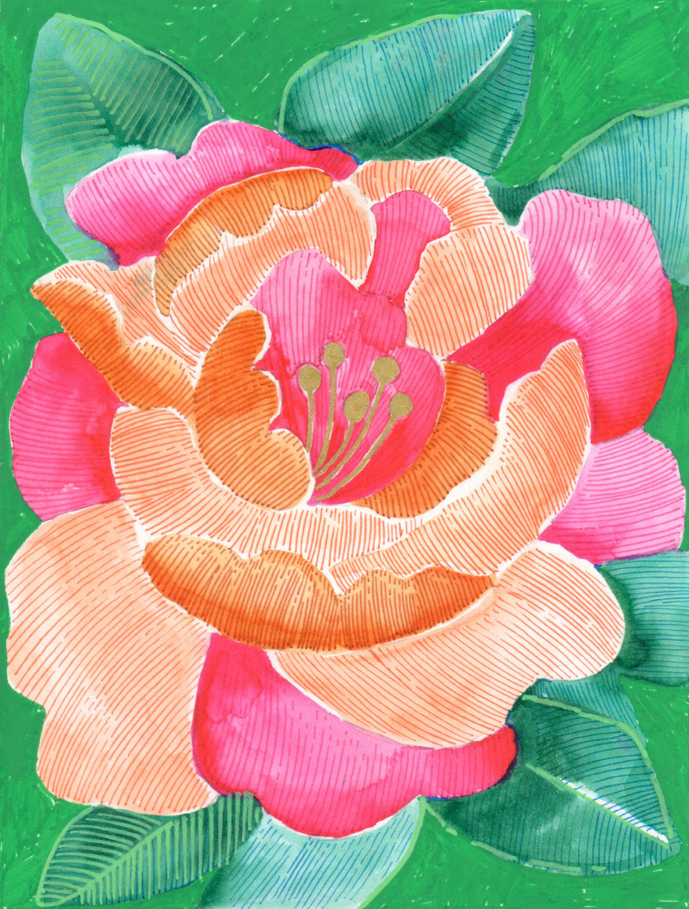 Vibrant Floral Bloom by Katie O'Shea — canvas wall art