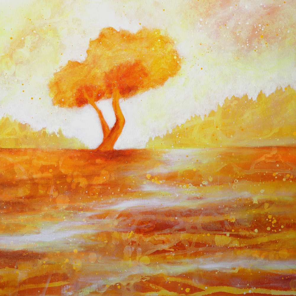 Golden Autumn Tree by Ania Witwitzka — canvas wall art