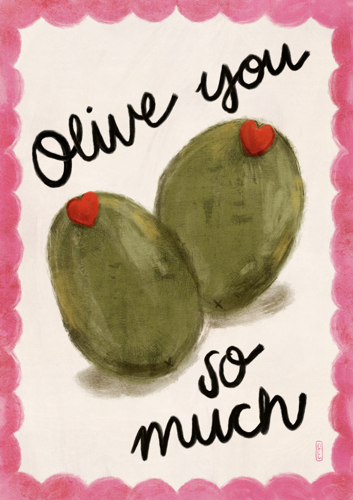 Olive You So Much by Dirkie Nell — canvas wall art