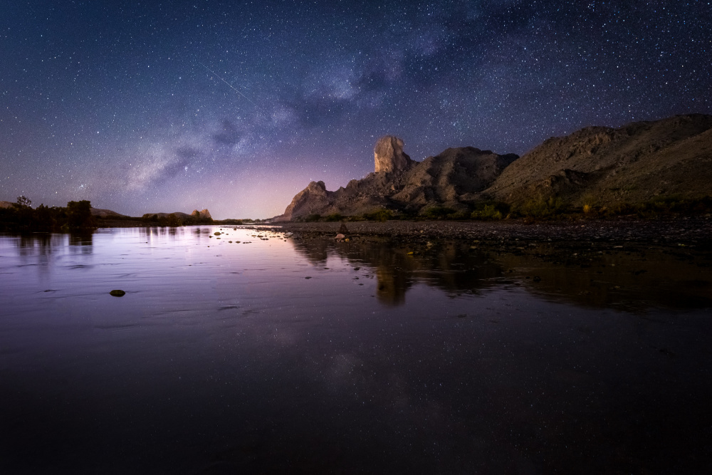 Milky Way Mountain Reflection by Khalid Jamal — canvas wall art