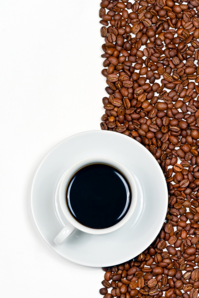 Coffee Cup and Beans by Gert Lavsen — canvas wall art
