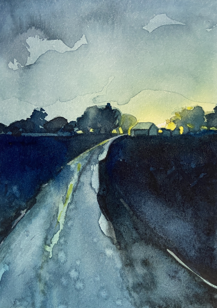 Country Road Twilight by Luisa Millicent — canvas wall art