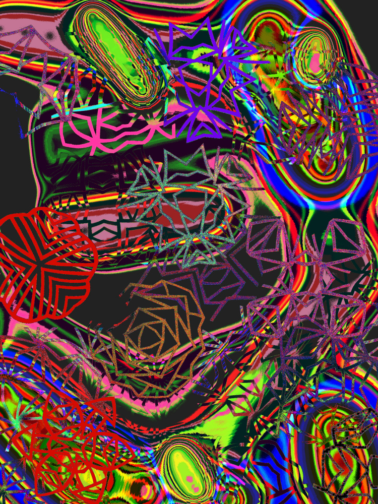 Vibrant Abstract Swirls by Vivian Kim — canvas wall art