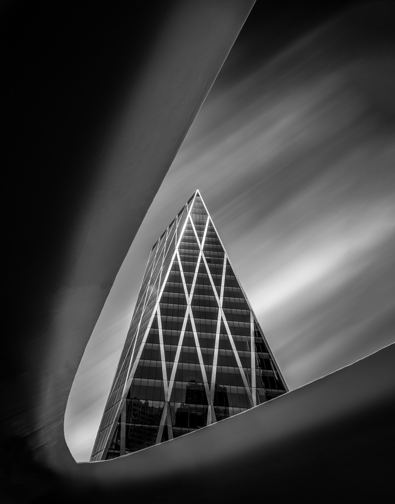 Modern Skyscraper Geometry by Khalid Jamal — canvas wall art