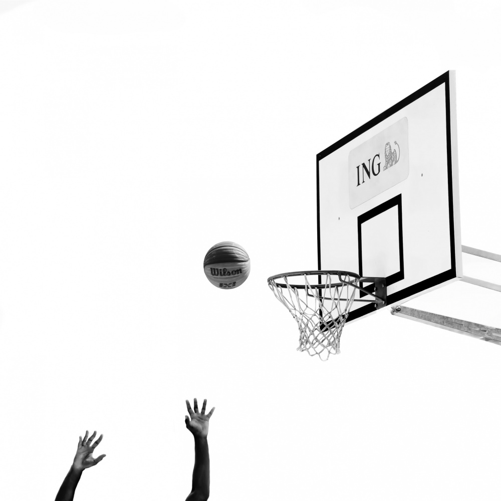 Basketball Game Action by Karin Kilb — canvas wall art