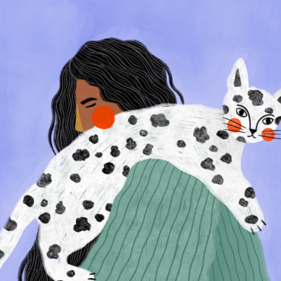 THE WOMAN WITH THE CAT