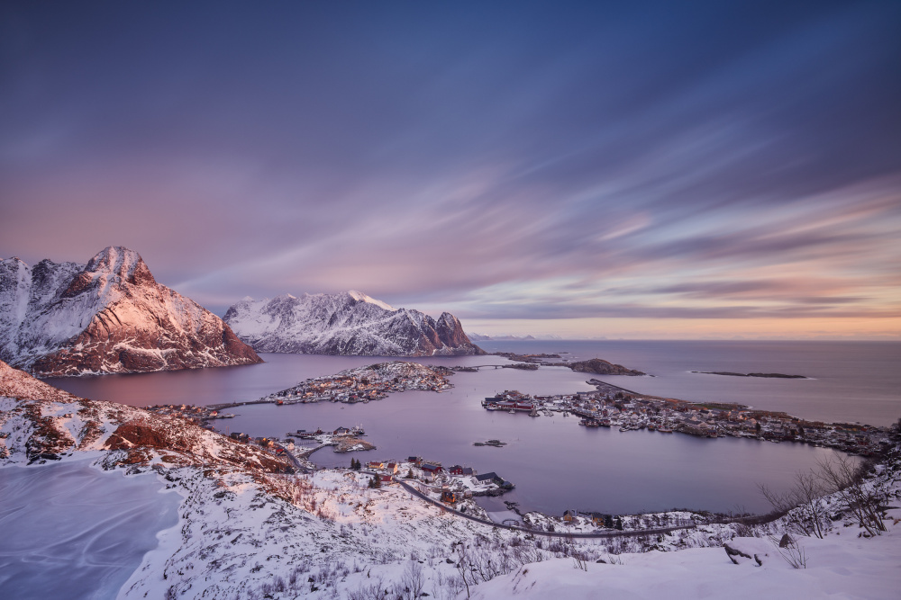 Arctic Village Sunrise by Rafal R. Nebelski — canvas wall art