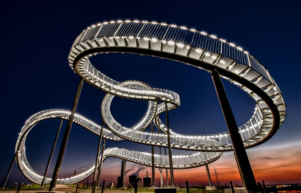 Glowing Spiral Path by Holger Schmidtke — canvas wall art