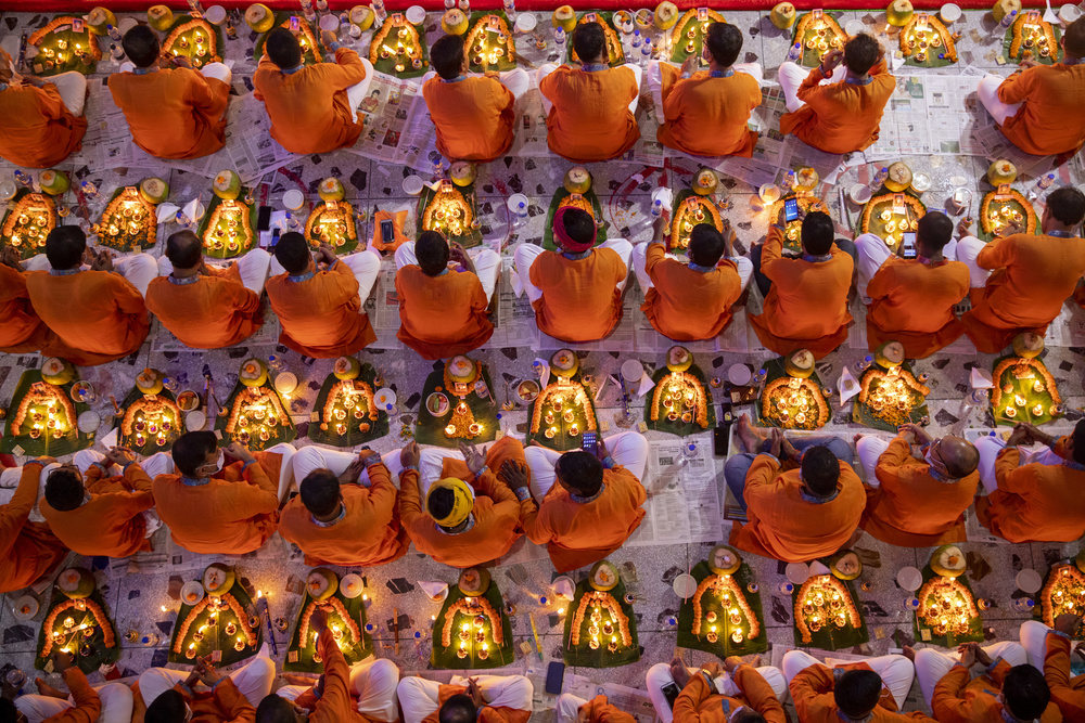 Sacred Gathering Lights by Azim Khan Ronnie — canvas wall art