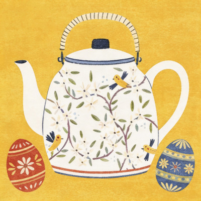 Floral Teapot Easter Eggs