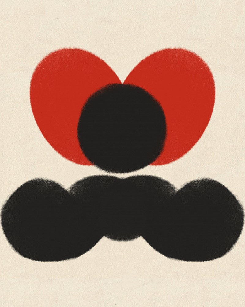 Bold Abstract Heart by Deepthi s — canvas wall art