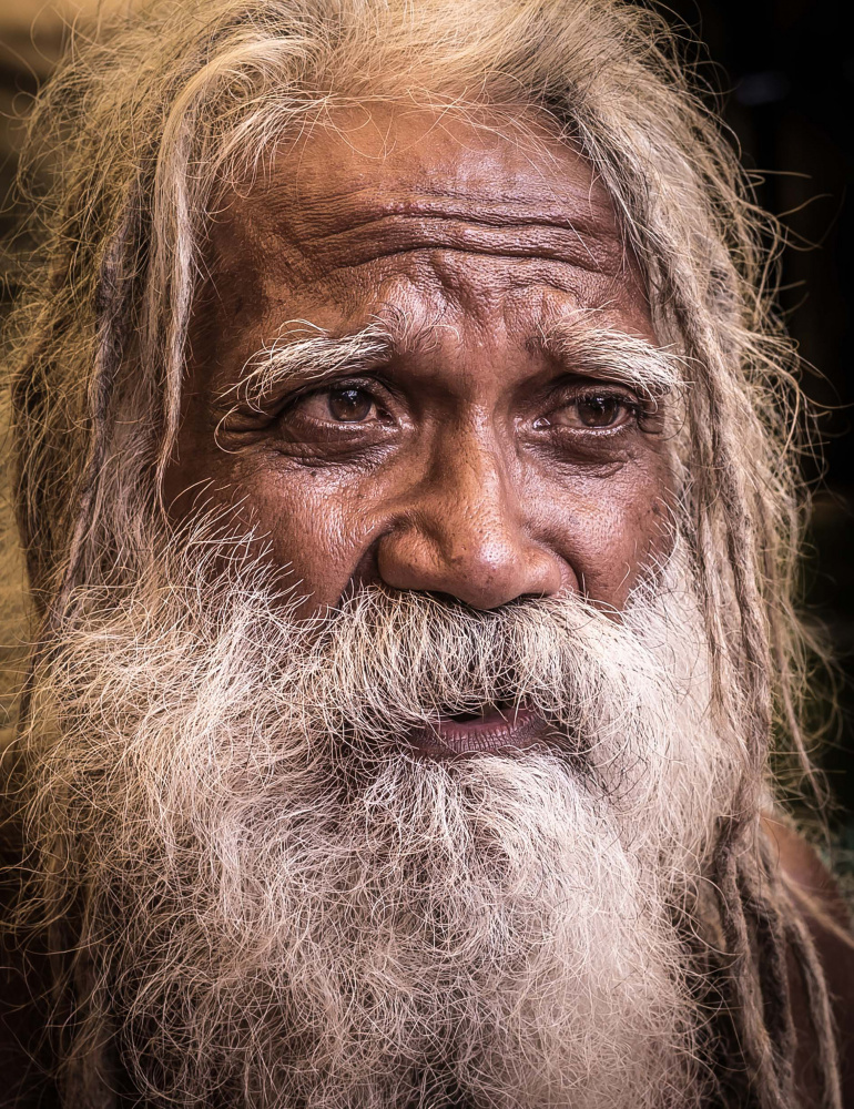 Contemplative Old Man by Sumit Dhuper — canvas wall art