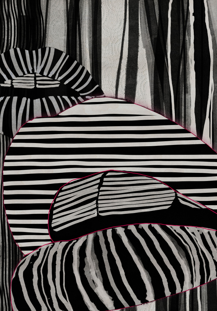 Bold Striped Shapes by XHOZUCAN — canvas wall art