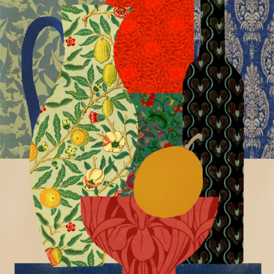 Eclectic Vases and Fruit Bowl