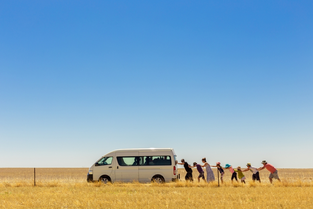 Road Trip Teamwork by Gloria Salgado Gispert — canvas wall art