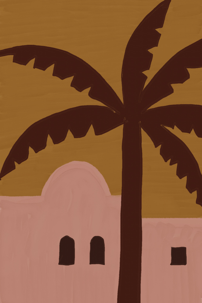 Desert Palm Abode by The Art Concept — canvas wall art