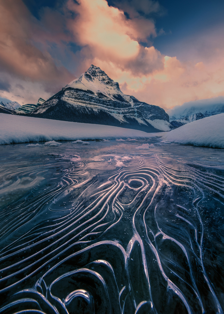 Frozen Mountain Patterns by Leah Xu — canvas wall art