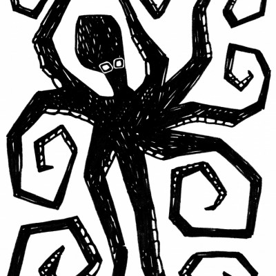 Black Octopus Swirl