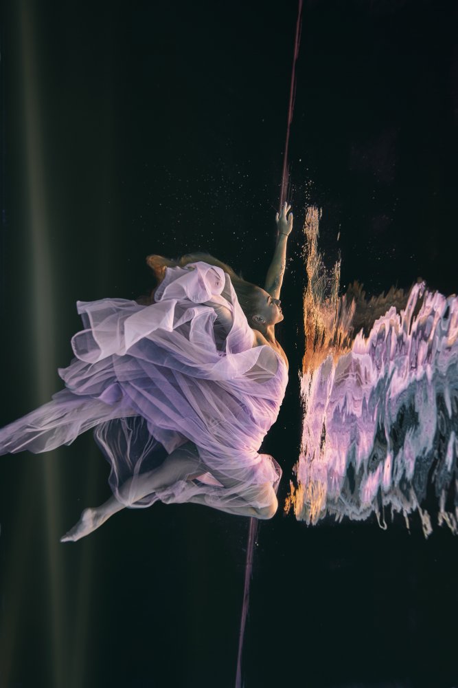 Ethereal Underwater Dancer by Petr Kleiner — canvas wall art