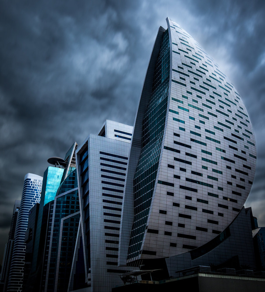 Striking Modern Architecture by Khalid Jamal — canvas wall art