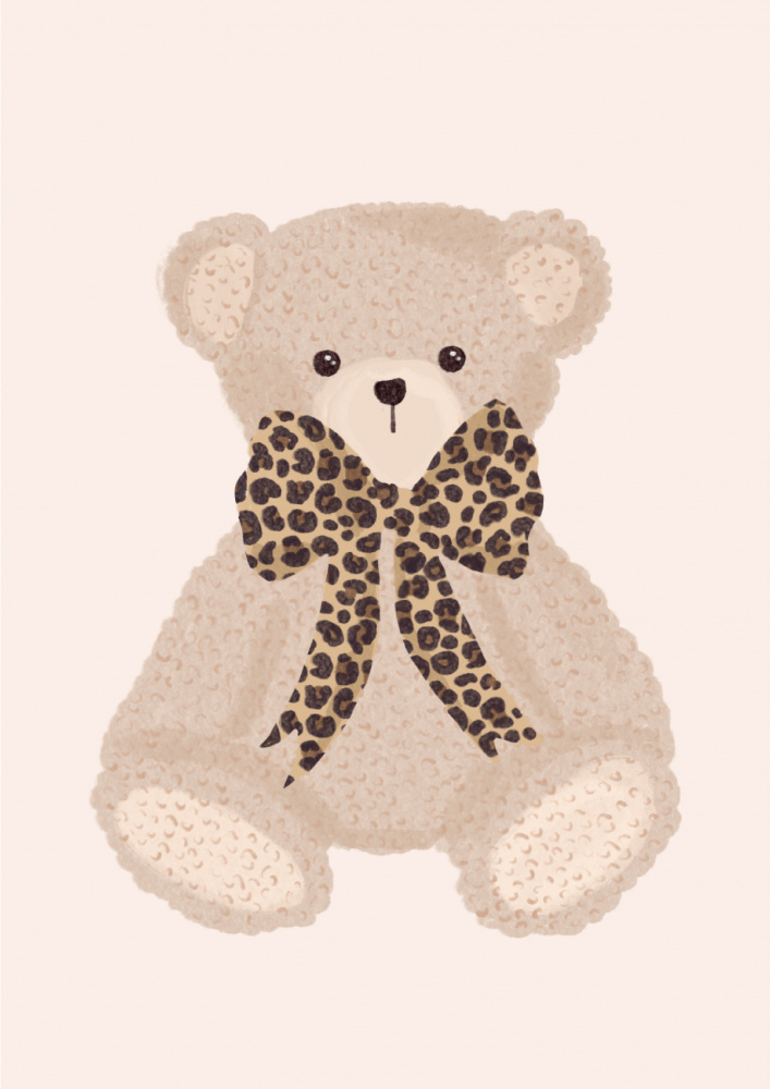 Cute Leopard Teddy Bear by Aislinn Simmonds — canvas wall art