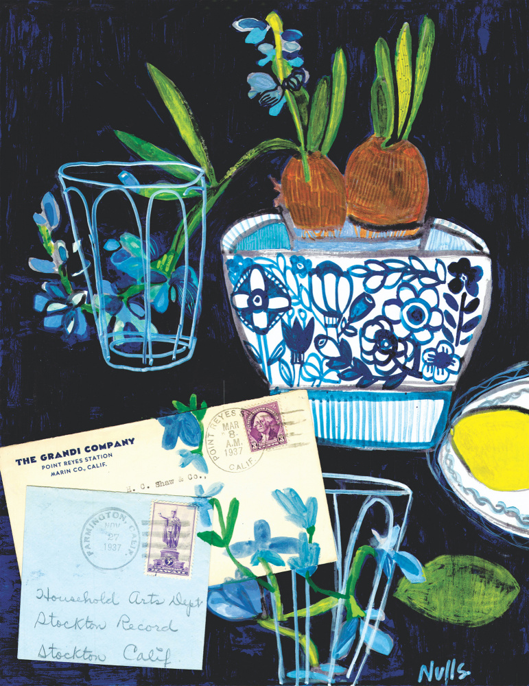 Blue Mail by Sharon Nullmeyer — canvas wall art