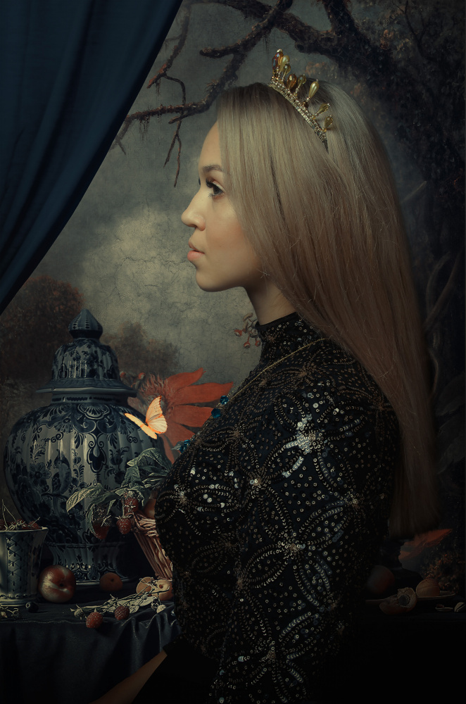 Regal Woman Profile by Paul Adrian Chis — canvas wall art