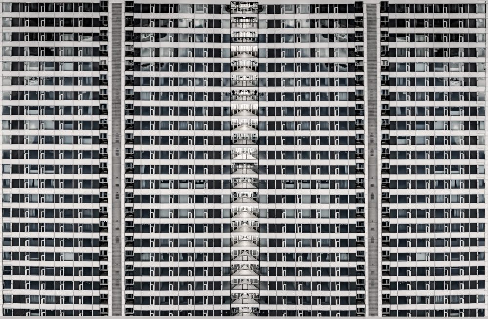 Symmetrical Building Facade by Miro Susta — canvas wall art