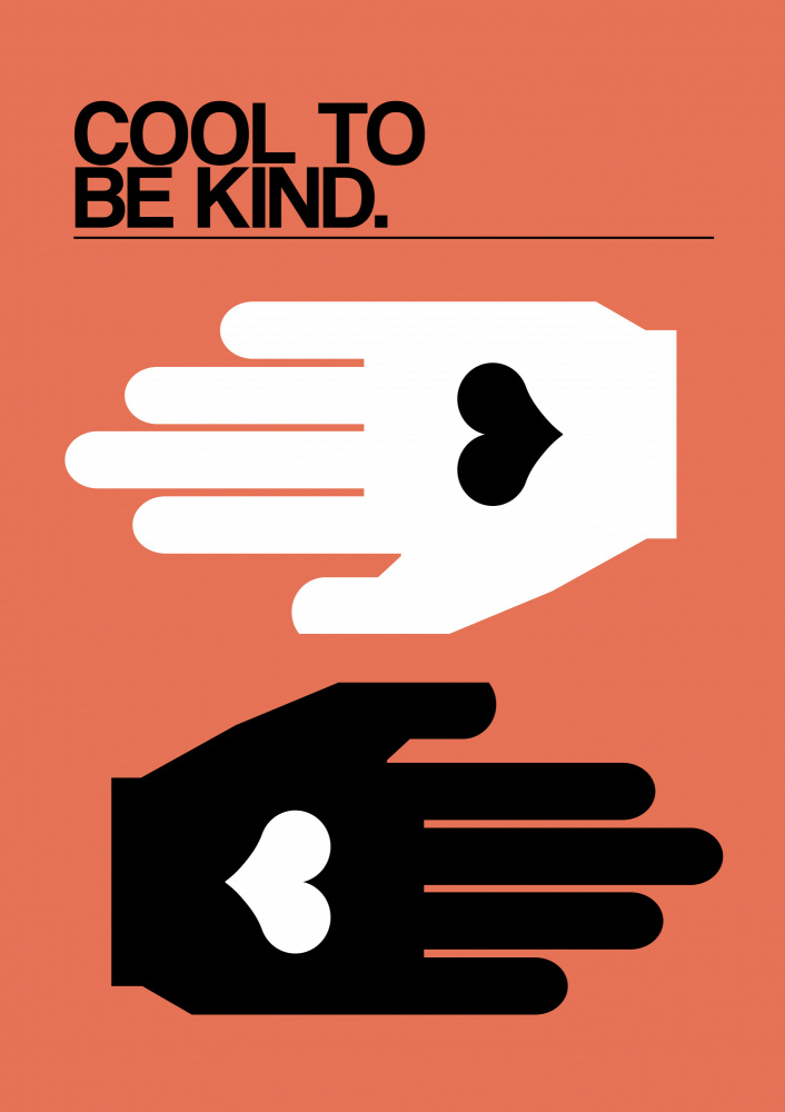 Cool To Be Kind Hands by Frances Collett — canvas wall art