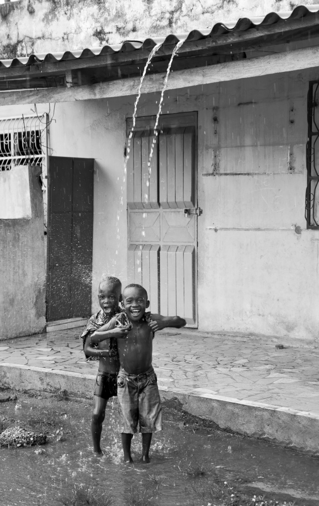 Happy Boys Playing by Florent Dirk Thies — canvas wall art