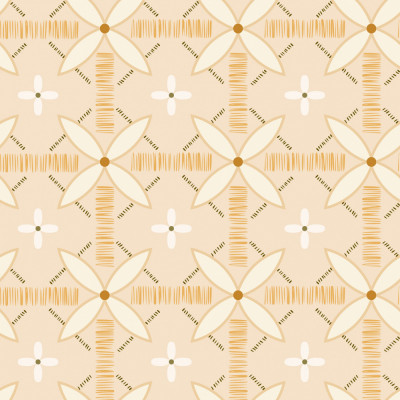 Japandi farmhouse blender checked flowers butter yellow seamless pattern