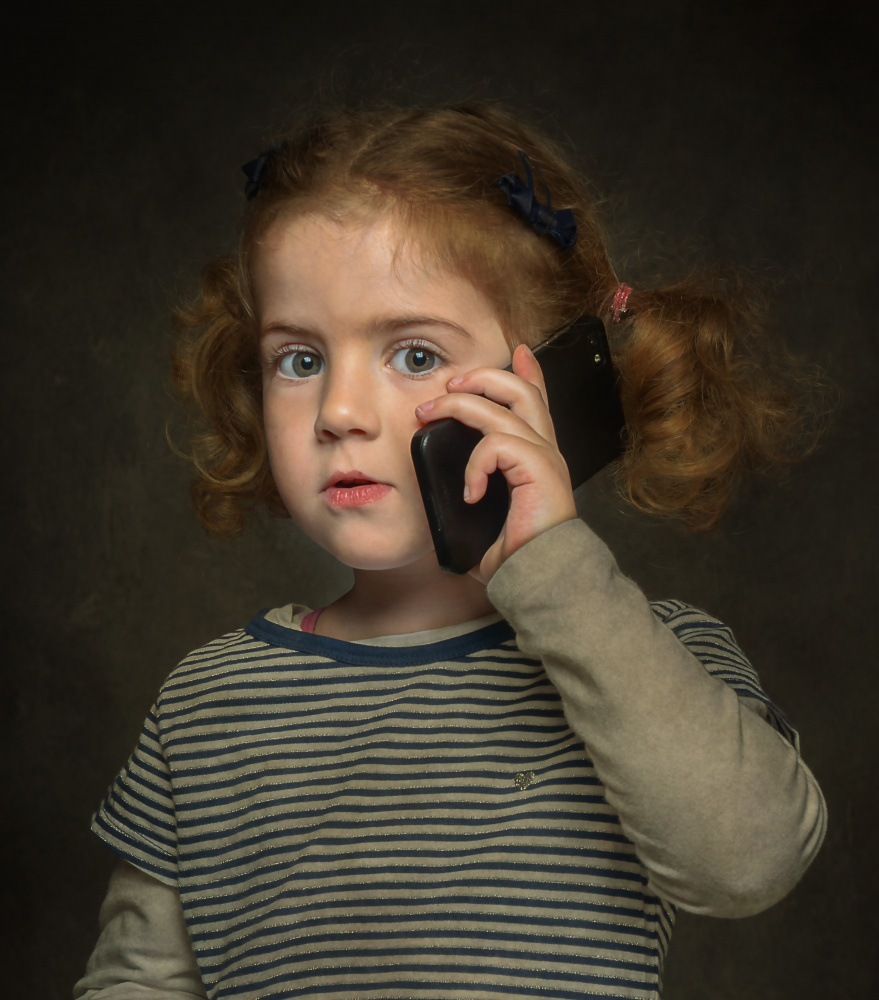 Child's Serious Call by Paul Adrian Chis — canvas wall art