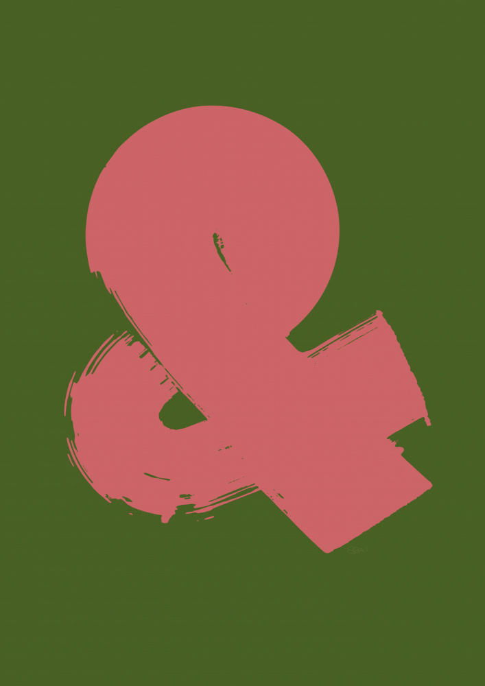 Ampersand GreenPink by Sofie Björkgren-Näse — canvas wall art