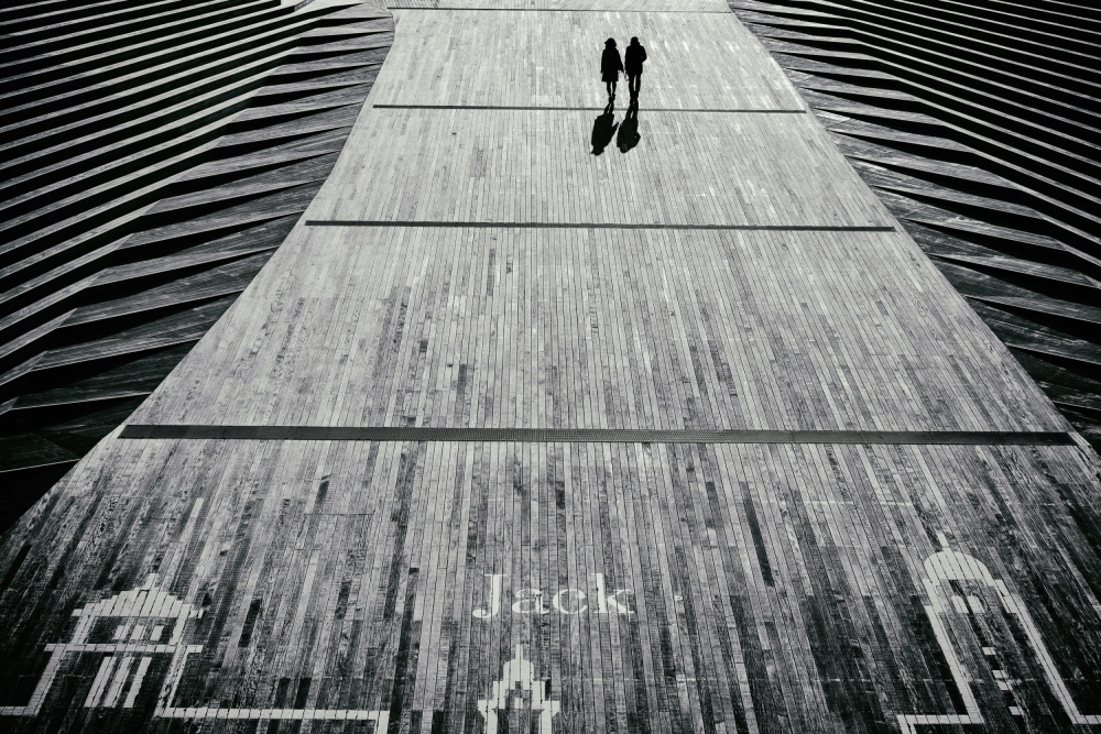 Modern Path Silhouettes by Shigehiro Ono — canvas wall art