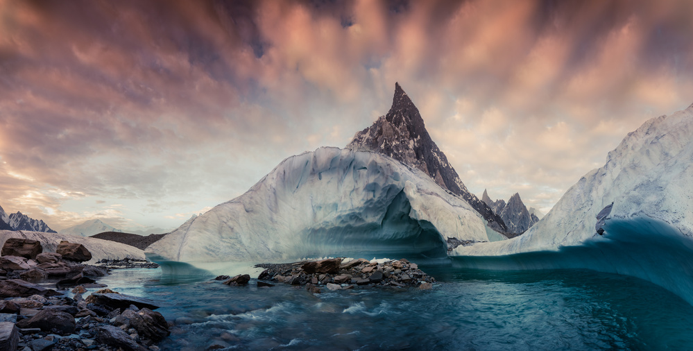 Glacial Mountain Majesty by qiye — canvas wall art