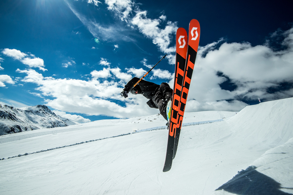 High Flying Skier by Eric Verbiest — canvas wall art