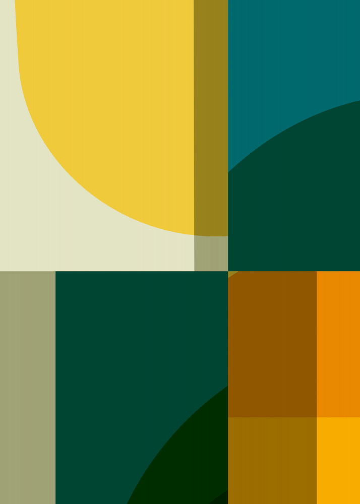 Geometric Color Blocks by Leigh Bagley — canvas wall art