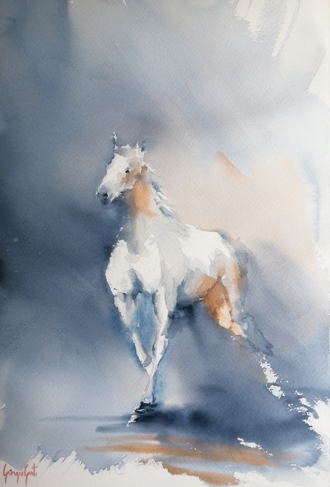 Majestic Horse Movement by Giorgio Gosti — canvas wall art